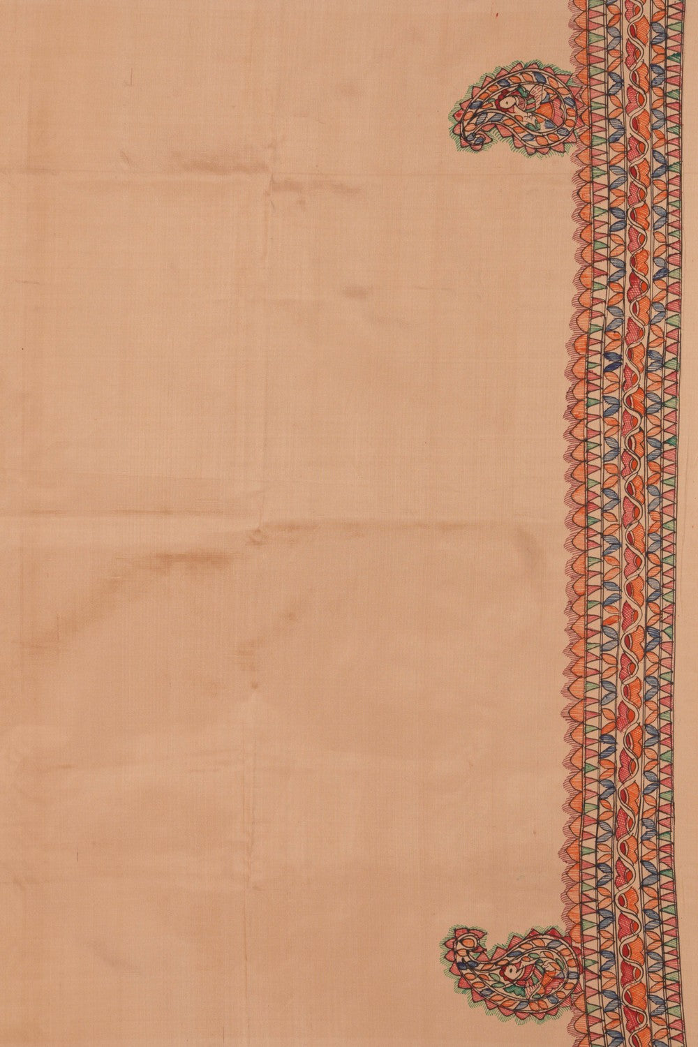 Image of Madhubani Painted Maroon Saree